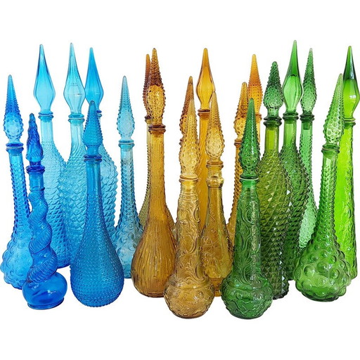 Lot van 21 vintage Empoli karaffen, 1960