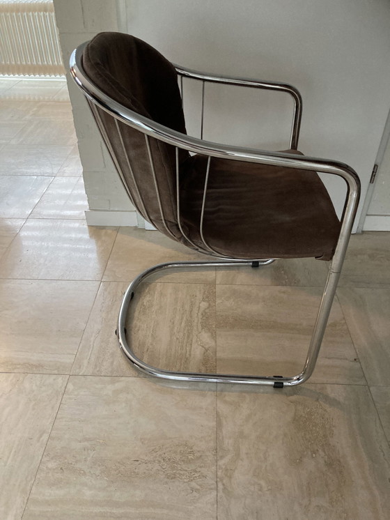 Image 1 of 5x Vintage Buisframe Eetkamer Stoelen