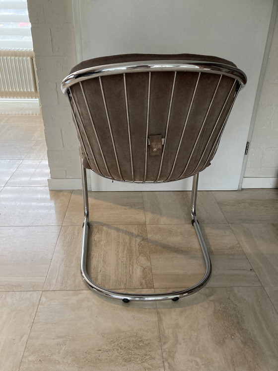 Image 1 of 5x Vintage Buisframe Eetkamer Stoelen