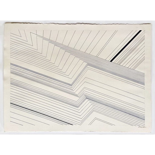 Geometrische compositie door Genevieve Claisse, 1970