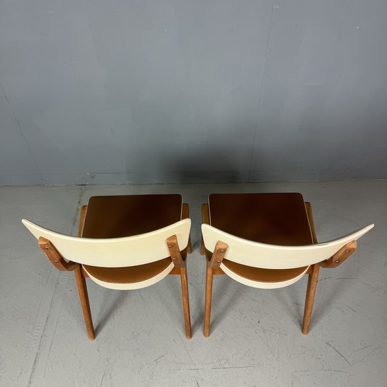 Image 1 of 2X Houten Gondelstoel Mid Century Modern