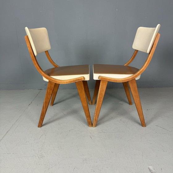 Image 1 of 2X Houten Gondelstoel Mid Century Modern