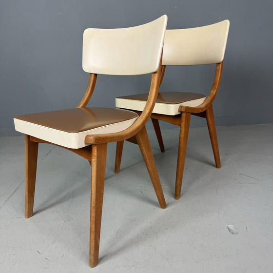 Image 1 of 2X Houten Gondelstoel Mid Century Modern