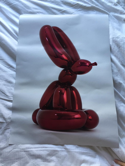 Jeff Koons ballon hondenprint