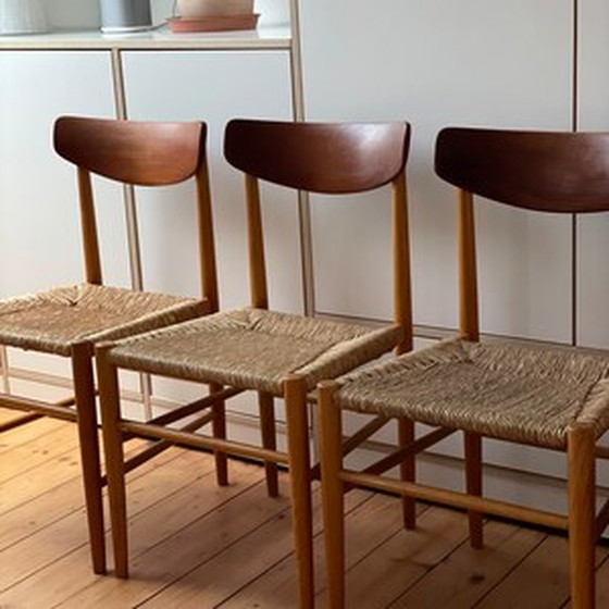 Image 1 of 5x jaren 50 Deense rotan eetkamerstoelen