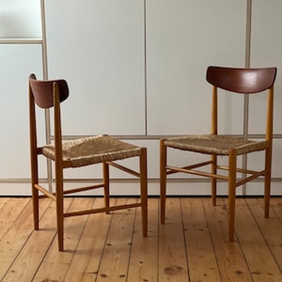 Image 1 of 5x jaren 50 Deense rotan eetkamerstoelen