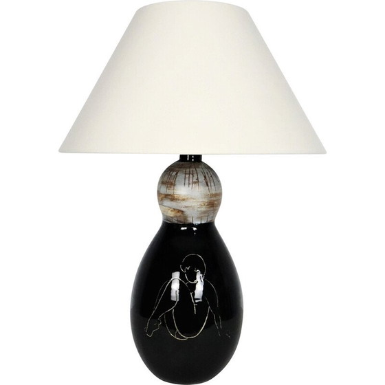 Image 1 of Vintage keramische lamp van Charles René Neveux voor Vallauris Cerenne, 1950