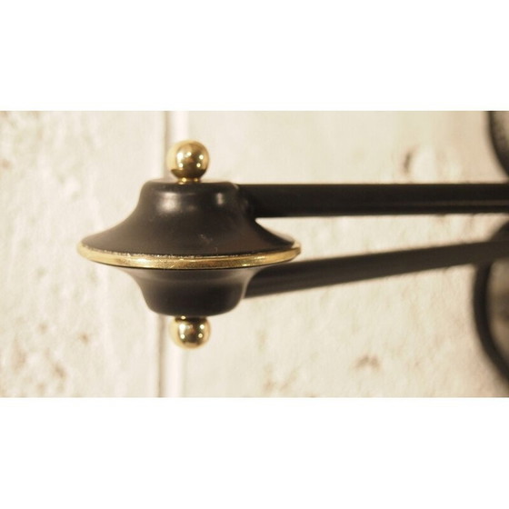 Image 1 of Vintage wandlamp van messing en ijzer voor Lunel, Frankrijk 1950