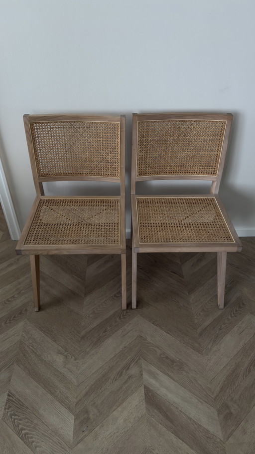 4x Aime Té Jeanneret Stoelen