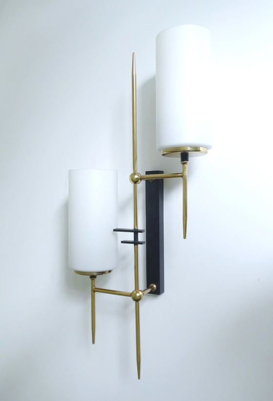 Image 1 of 2x XXL Franse Vintage Wandlampen