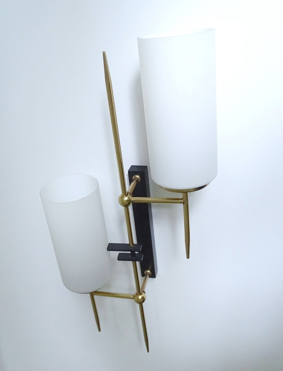 Image 1 of 2x XXL Franse Vintage Wandlampen