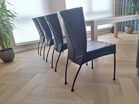 Image 1 of 6x  Montis leren stoelen model Spica