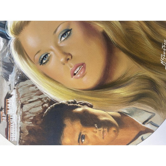 Image 1 of Oude gemengde techniek "Melissa in het Drakenpark" door Eve Saint-Benoît voor M.Gourdon, 1965