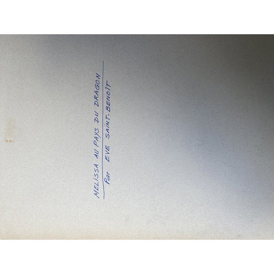 Image 1 of Oude gemengde techniek "Melissa in het Drakenpark" door Eve Saint-Benoît voor M.Gourdon, 1965