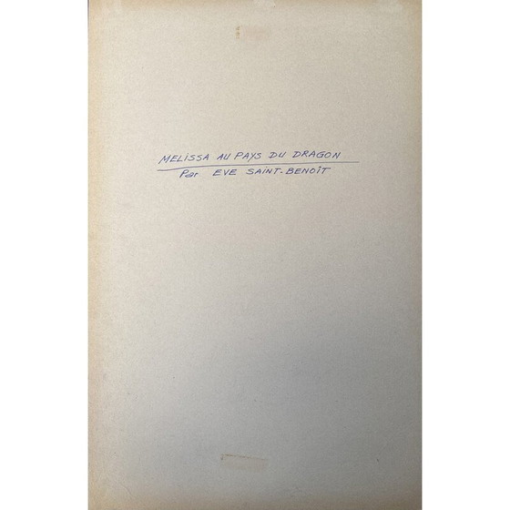 Image 1 of Oude gemengde techniek "Melissa in het Drakenpark" door Eve Saint-Benoît voor M.Gourdon, 1965