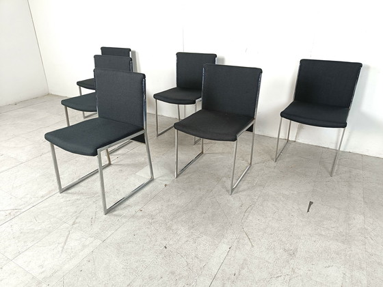 Image 1 of Vintage chromen eetkamerstoelen