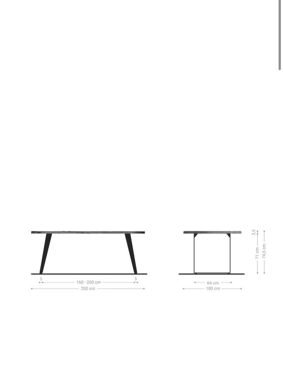 Image 1 of Delife Acacia houten donkerbruine eettafel