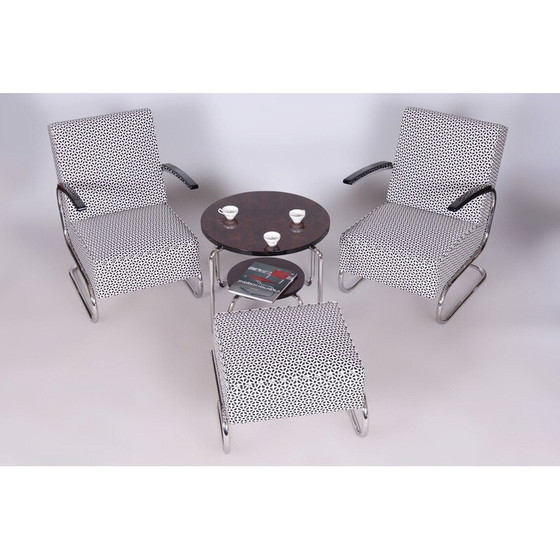 Image 1 of Vintage Bauhaus stalen buisvormige woonkamer set door Mücke-Melder, Tsjecho-Slowakije 1930