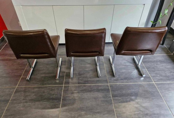 Image 1 of Suite van 3 design stoelen door Georges Frydman, 1960