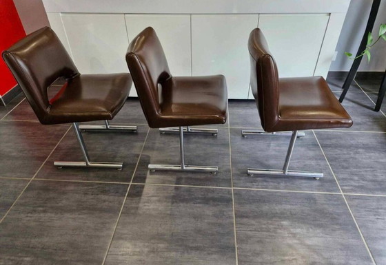 Image 1 of Suite van 3 design stoelen door Georges Frydman, 1960
