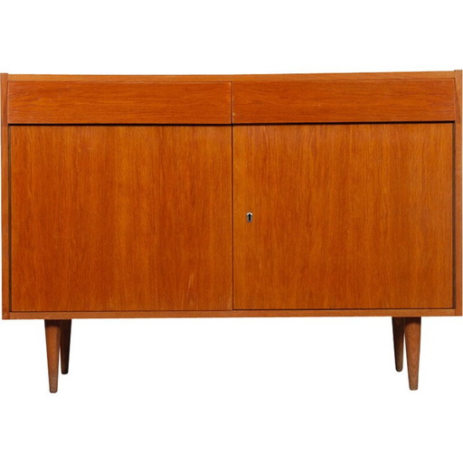 Vintage eikenhouten highboard met twee draaideuren van Up Zavody, 1960