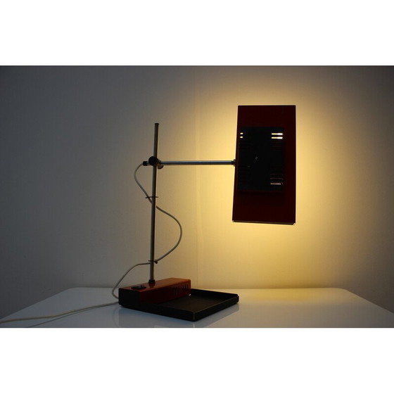 Image 1 of Vintage metalen en plastic tafellamp van Josef Mára, voor Tesla, Tsjecho-Slowakije 1990