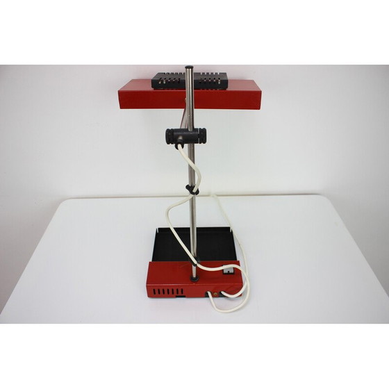 Image 1 of Vintage metalen en plastic tafellamp van Josef Mára, voor Tesla, Tsjecho-Slowakije 1990