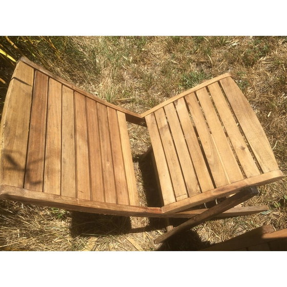 Image 1 of Paar vintage opvouwbare tuinstoelen