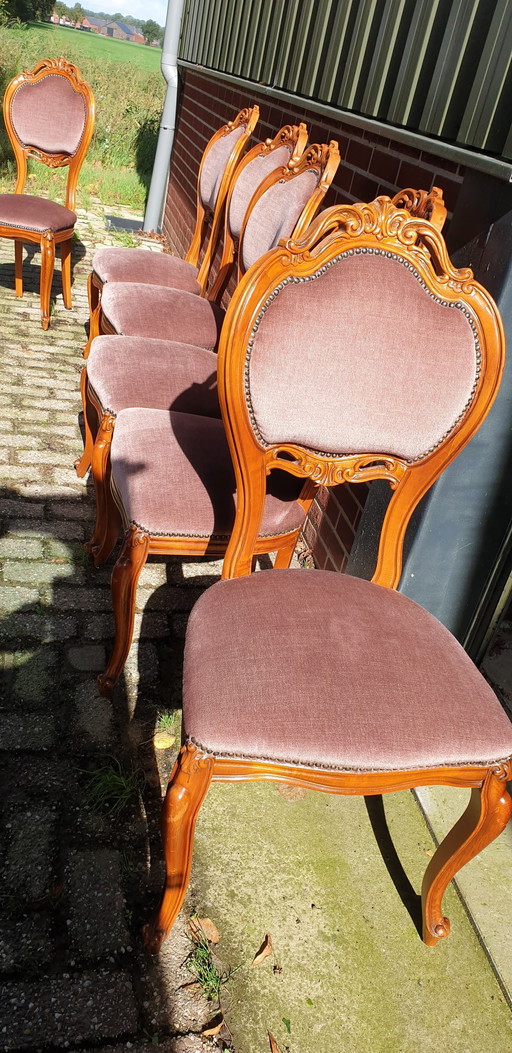 6x Barok Eetkamer Stoelen