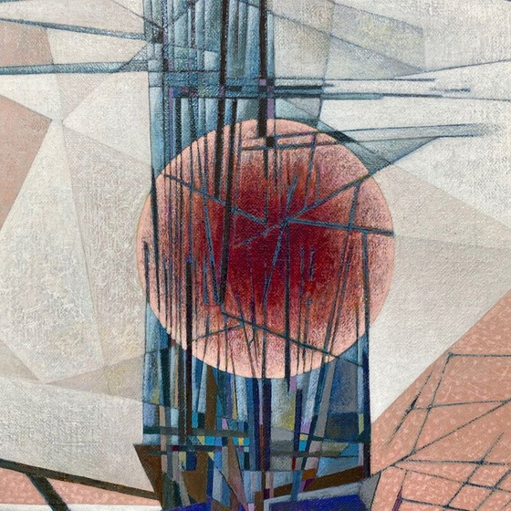 Image 1 of Vintage abstract schilderij door Ph. le Kerckhove