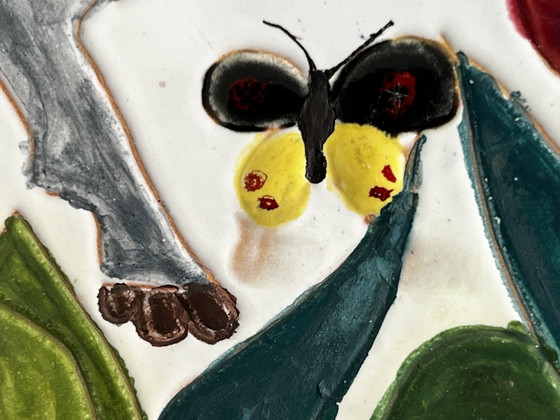 Image 1 of Giuseppe Mazzotti, Albisola, geschilderd en gesigneerd bord uit 1970