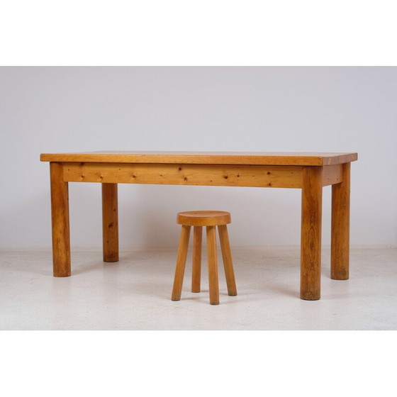 Image 1 of Vintage grenen tafel voor het Meribel ski-resort, jaren 1960