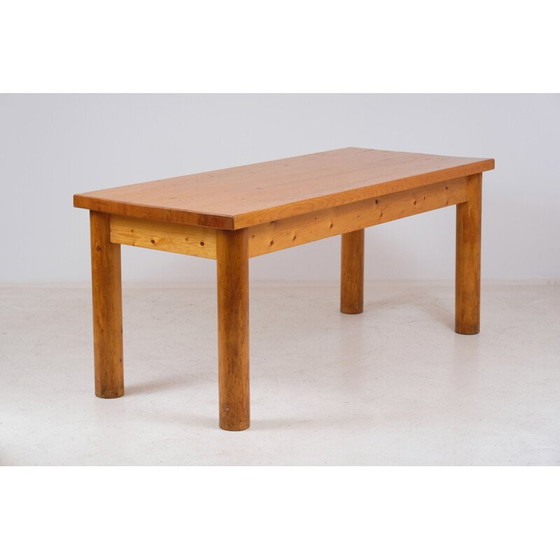 Image 1 of Vintage grenen tafel voor het Meribel ski-resort, jaren 1960