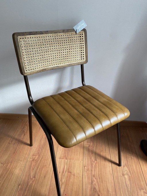 4x Vintage/retro stoelen