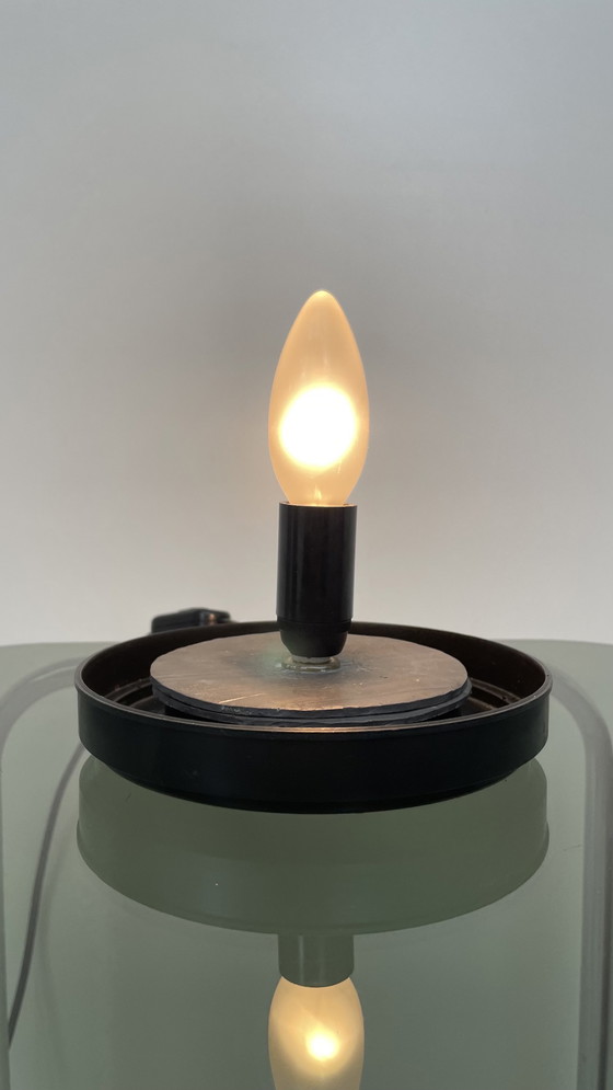 Image 1 of Italiaanse vintage staande opaline bollamp Mazzega stijl 