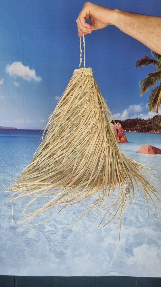 Image 1 of Palmblad Hanglampen set van 3 naturel