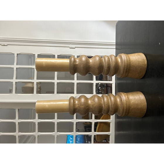 Image 1 of Paar vintage Brutalistische kandelaars, 1970