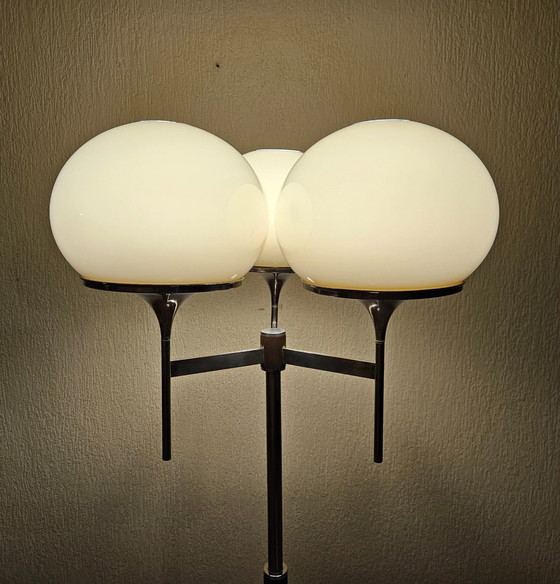 Image 1 of Vintage triple mushroom vloerlamp