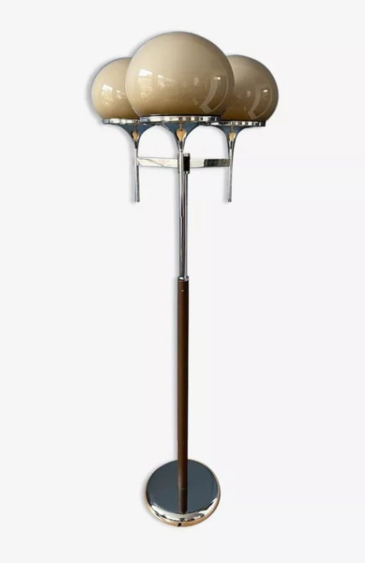 Vintage triple mushroom vloerlamp