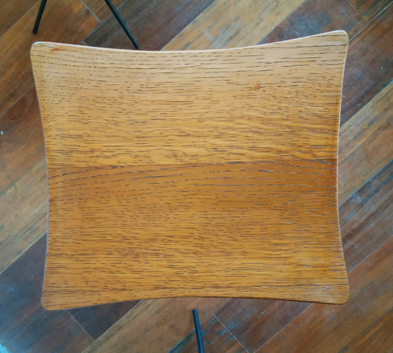 Image 1 of 4 Nesting Tables van hout en metaal uit 1950