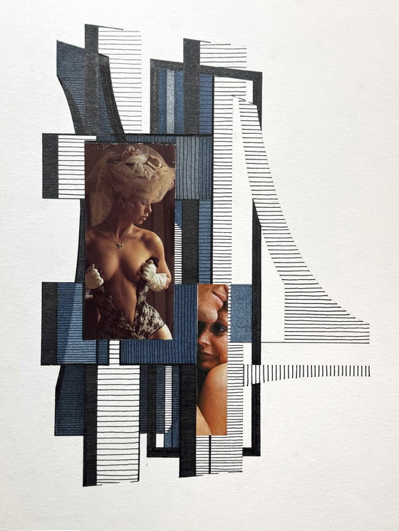 Image 1 of Tweeluik (inkt + collage) - Eugene Eechaut (1928-2019)