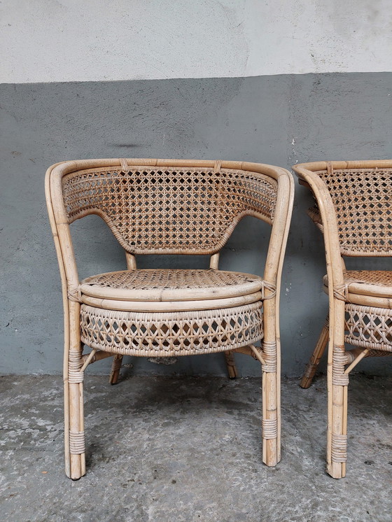 Image 1 of 2 x Vintage rotan fauteuils