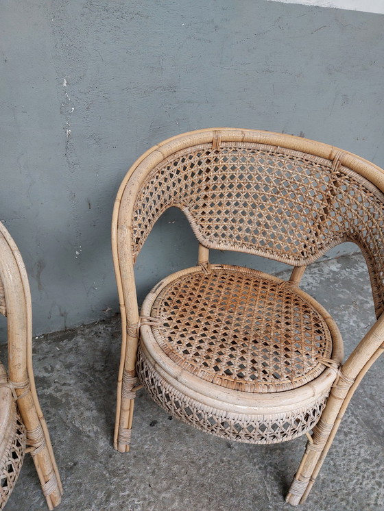 Image 1 of 2 x Vintage rotan fauteuils