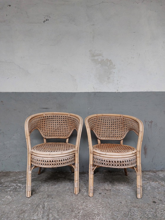 Image 1 of 2 x Vintage rotan fauteuils