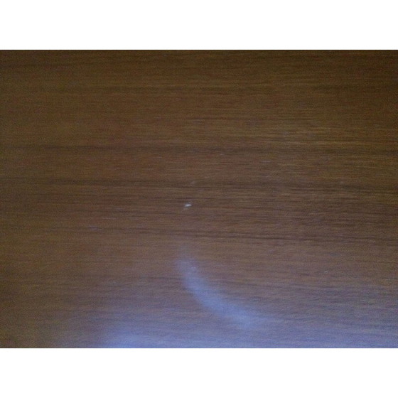 Image 1 of Vintage metalen en houten tafel van Marcel Gascoin voor Alvéole, 1950