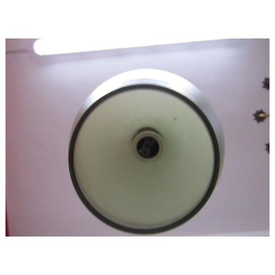 Image 1 of Vintage kroonluchter in groen glas met een Stilnovo messing structuur 1950