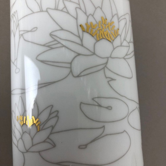 Image 1 of Grote vintage OP Art Vaas van porselein Rosenthal Studio Line Duits 1970
