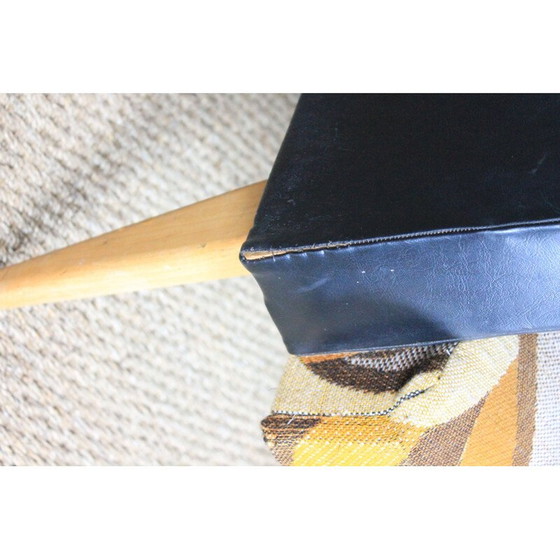 Image 1 of Paar vintage fauteuils in skai en stof, 1970