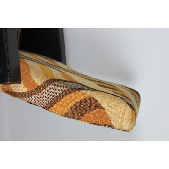 Image 1 of Paar vintage fauteuils in skai en stof, 1970