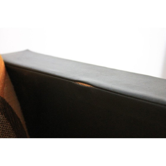 Image 1 of Paar vintage fauteuils in skai en stof, 1970